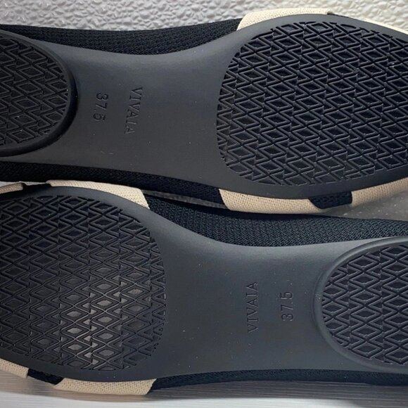 Vivaia Women’s Bibi Knot Black Almond Toe Textile Slip-On Casual Flats – Size 7 - Picture 2 of 6